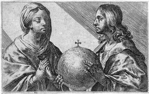 Jesus Und Maria Mit Der Weltkugel by Lodovico Lana