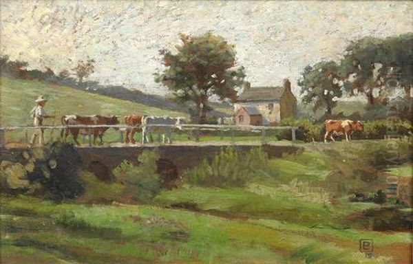 A Drover With His Cattle Returning Home - view 1