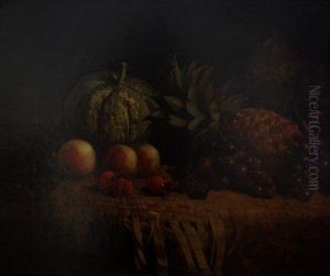 Fruit On A Rush Mat Ledge by George Lance
