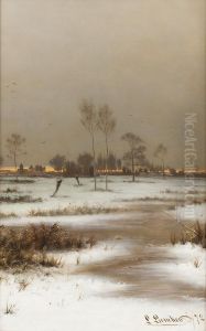 Winterlandschaft by Ludwig Lanckow