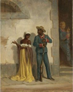 Tipos Populares (soldado Con Mulata) by Victor Patricio Landaluze
