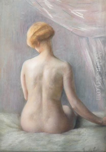 Study Of A Seated Nude From The Rear - view 1