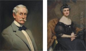 Portrait Of Colonel Sir Malcolm Fox by John St. Helier Lander