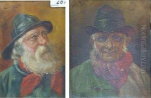 Fishermens Heads. by John St. Helier Lander