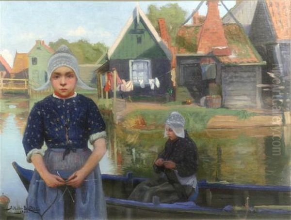 Girls Beside A Canal - view 1