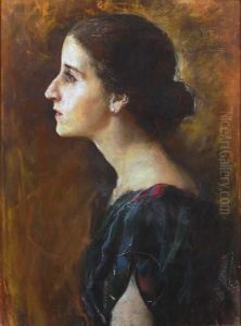 Profilo Di Gentildonna Con Orecchino by Angelo Landi