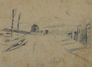 Strada Con Carrozza by Angelo Landi