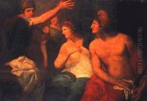 Hector Scolding Paris by Gaspare Landi