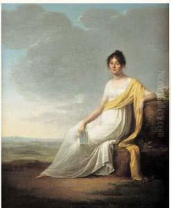 Portrait De Victoire-josephine Delaunay Nee Brayer by Charles Paul Landon