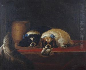 The Cavalier's Pets (king Charles Spaniels) by Sir Edwin Henry Landseer