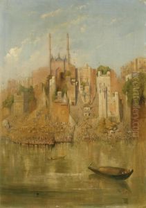 'the Mahomedan Temple At Bissasir Ghat' by George Landseer