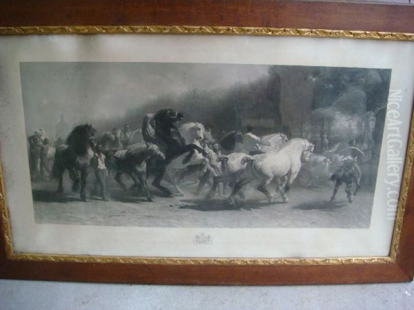 Thomas D'apres Rosa Bonheur Le Marche Aux Chevaux Aparis Gravure - view 1