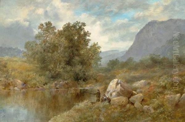 Flusslandschaft Mit Fischern. - view 1