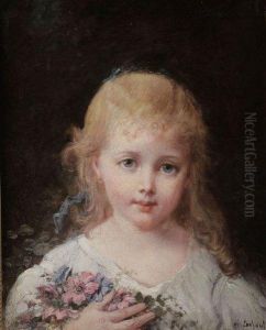 Petite Fille Au Bouquet
