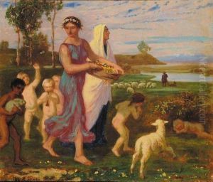 Flora Con Putti by Albert Lang