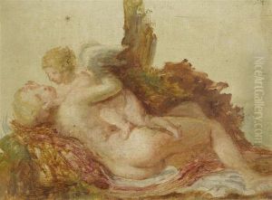 Venus And Cupid by Albert Lang