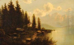 Alpine Landscape by Albert Lang