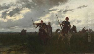 Turkische Baschi-bosuks In Moorlandschaft. by H.F. Lang