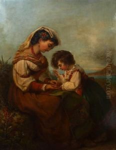 Mother And Child by Louis Lang