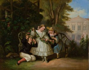 Afternoon In The Garden by Louis Lang