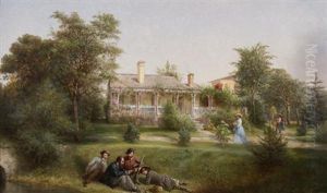 H.k. Brown And His Friends, Newburgh, New York by Louis Lang
