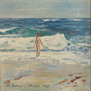 A Nude Female On Skagen Beach, Denmark by Frederik Lange
