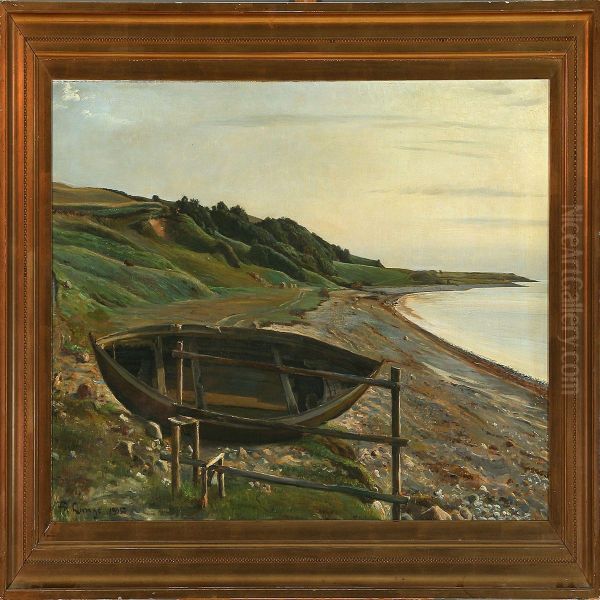 Rowing Boat On The Beach - view 1