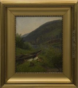 Enten Am Flus by Fritz Lange