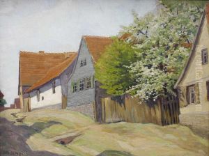 Nordhausen - Fruhling In Einem Harzdorfchen by Otto Lange