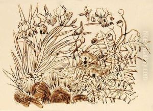 Klatschmohn Und Iris by Otto Lange