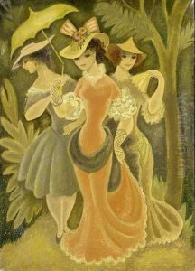 Three Elegant Ladies by Freddie Langeler