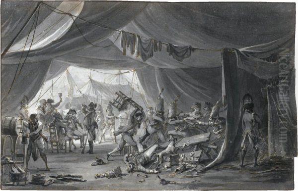 A Brawl In A Military Encampment - view 1