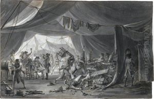 A Brawl In A Military Encampment by Dirck Langendijk