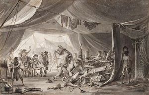 A Fight In An Army Camp by Dirck Langendijk