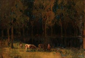 In A Pasture By A Lake by Karel Langer