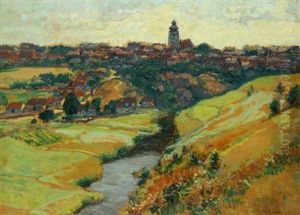 A View Of Bechyne by Karel Langer