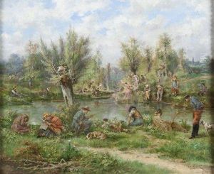 Partie De Peche by Henri Langerock