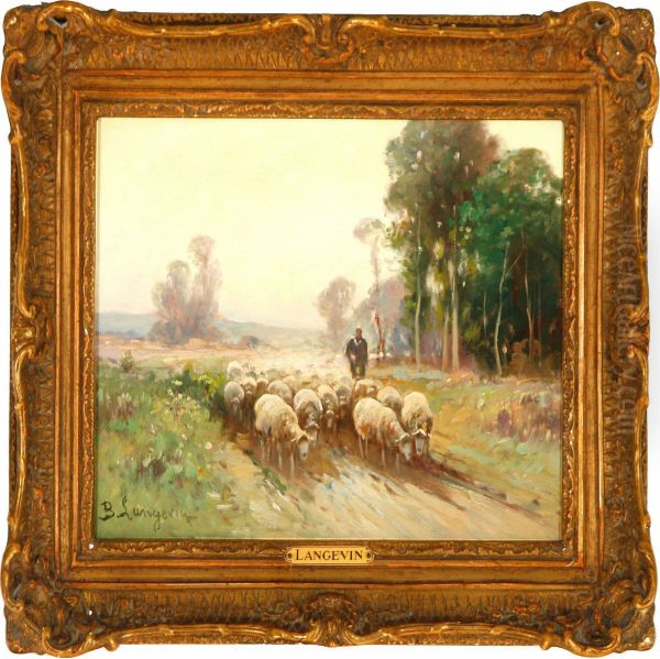 Driving His Sheep Home - view 1