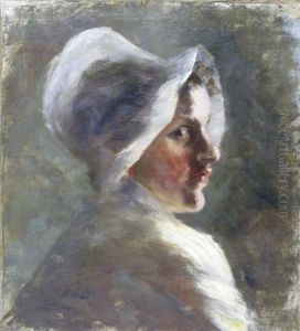 Madchen Im Profil by Arthur Langhammer