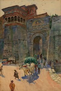 Porta Romana In Perugia by Carl Langhammer