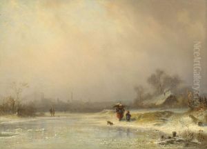 Winterliche Isarlandschaft Bei Munchen by Dietrich Langko