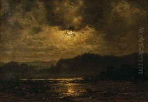 Pleine Lune Sur L'etang