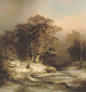 Along A Stream In Winter by Dietrich Langko