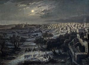 Blick Auf Betlehem Bei Nacht
