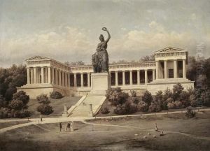 Ruhmeshalle Und Bavaria In Munchen by Josef Langl
