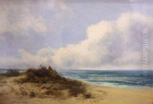 Coastal View With Sand Dunes by William Langley