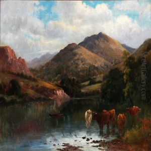 English Landscape With Cattle At A Pond