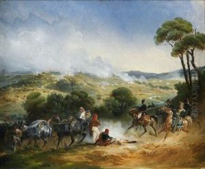 Scene De La Guerre D'espagne by Jean-Charles Langlois