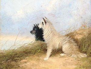 Terriers In A Landscape