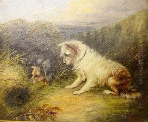 Terriers Waiting At A Rabbit Hole Terriers Waiting At A Rabbit Hole